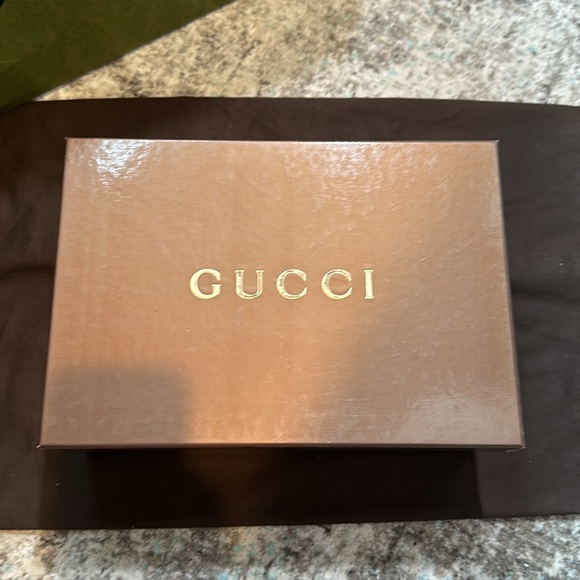 Vintage Gucci Flora Horsebit Ankle Strap Wedge Sandals (Indigo) Size 7 - Picture 10 of 11